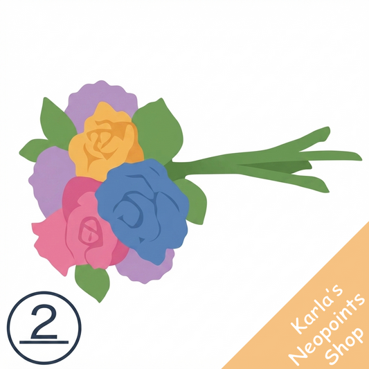 Premium Collectible: Mini Colourful Floral Bouquet Mouth-held