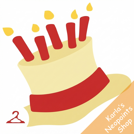 Red 9th Birthday Cake Hat