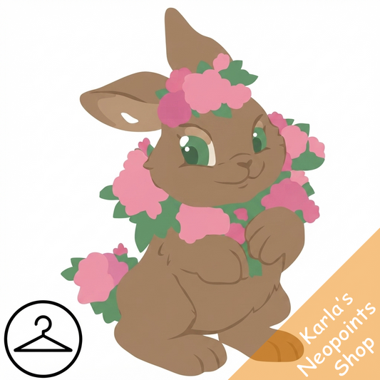 Prismatic Peony: Blooming Woodland Cybunny