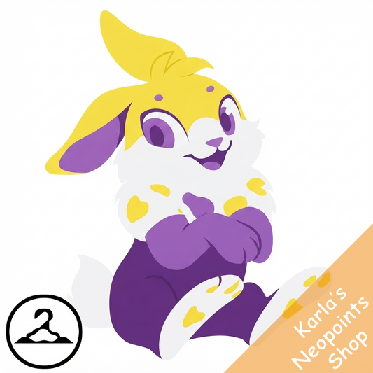 Prismatic Nonbinary: Adoring Rainbow Cybunny
