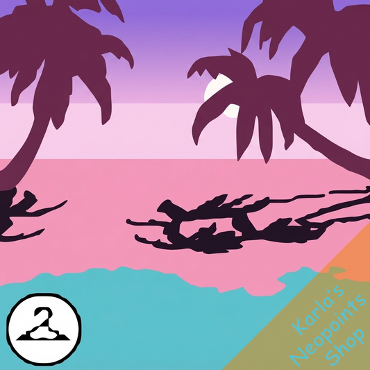 Vaporwave Beach Background