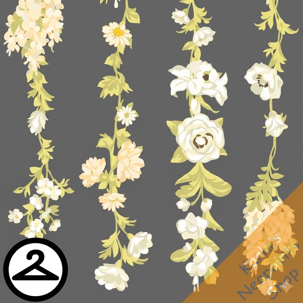 Dyeworks White: Blooming Pastel Flower Backdrop