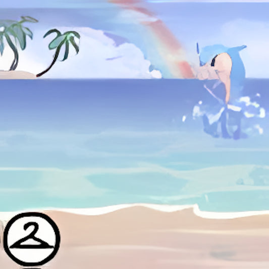 Dyeworks Blue: Splashing Flotsam Beach Background