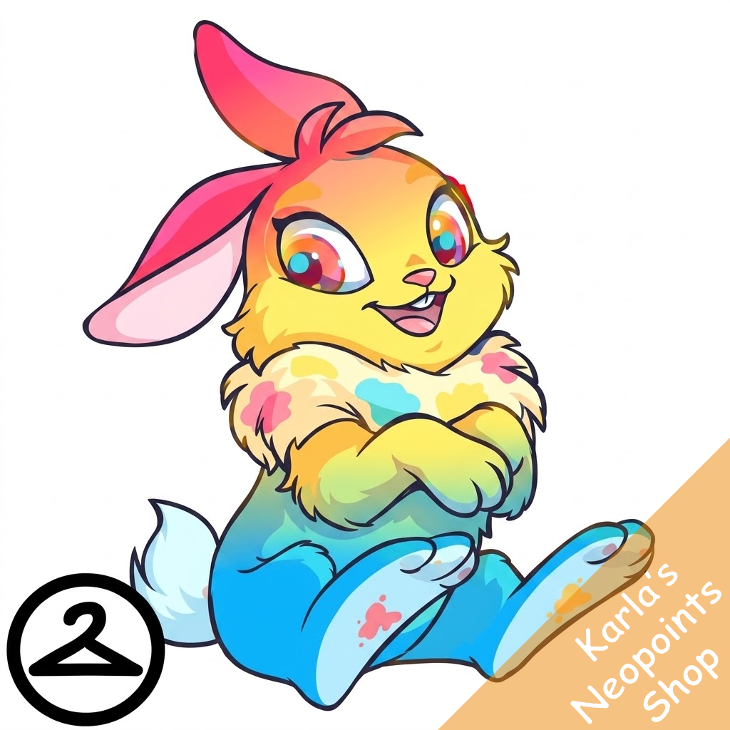 Prismatic Pansexual: Adoring Rainbow Cybunny