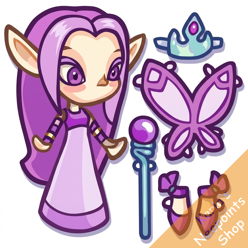Springtime Fyora Paper Doll Set