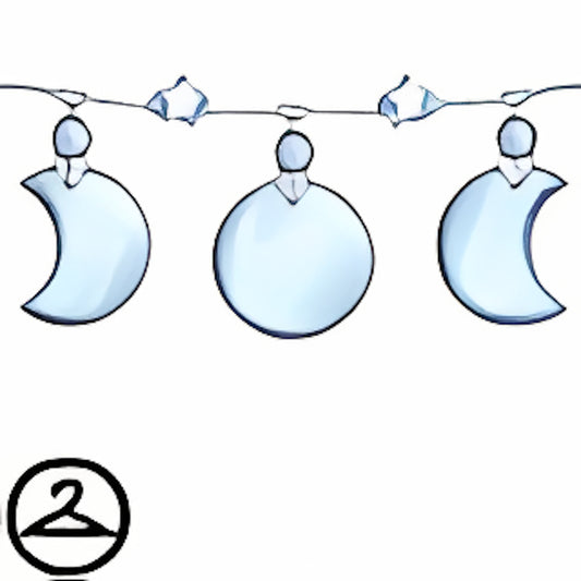 Dyeworks White: Moon Phases Garland
