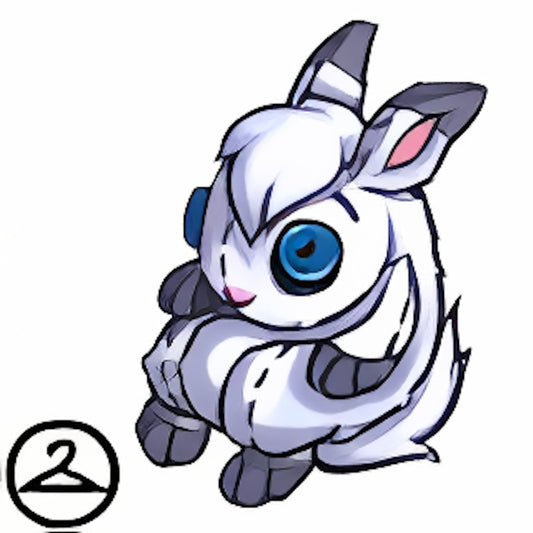 Overstuffed Snowbunny Plushie Handheld