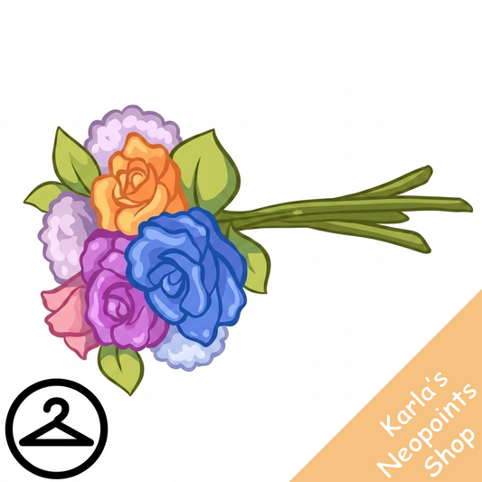 Premium Collectible: Mini Colourful Floral Bouquet Mouth-held