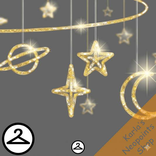 Gilded Star-Chart Garland