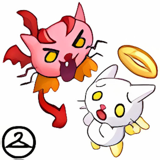 Angelpuss and Devilpuss Shoulder Companions