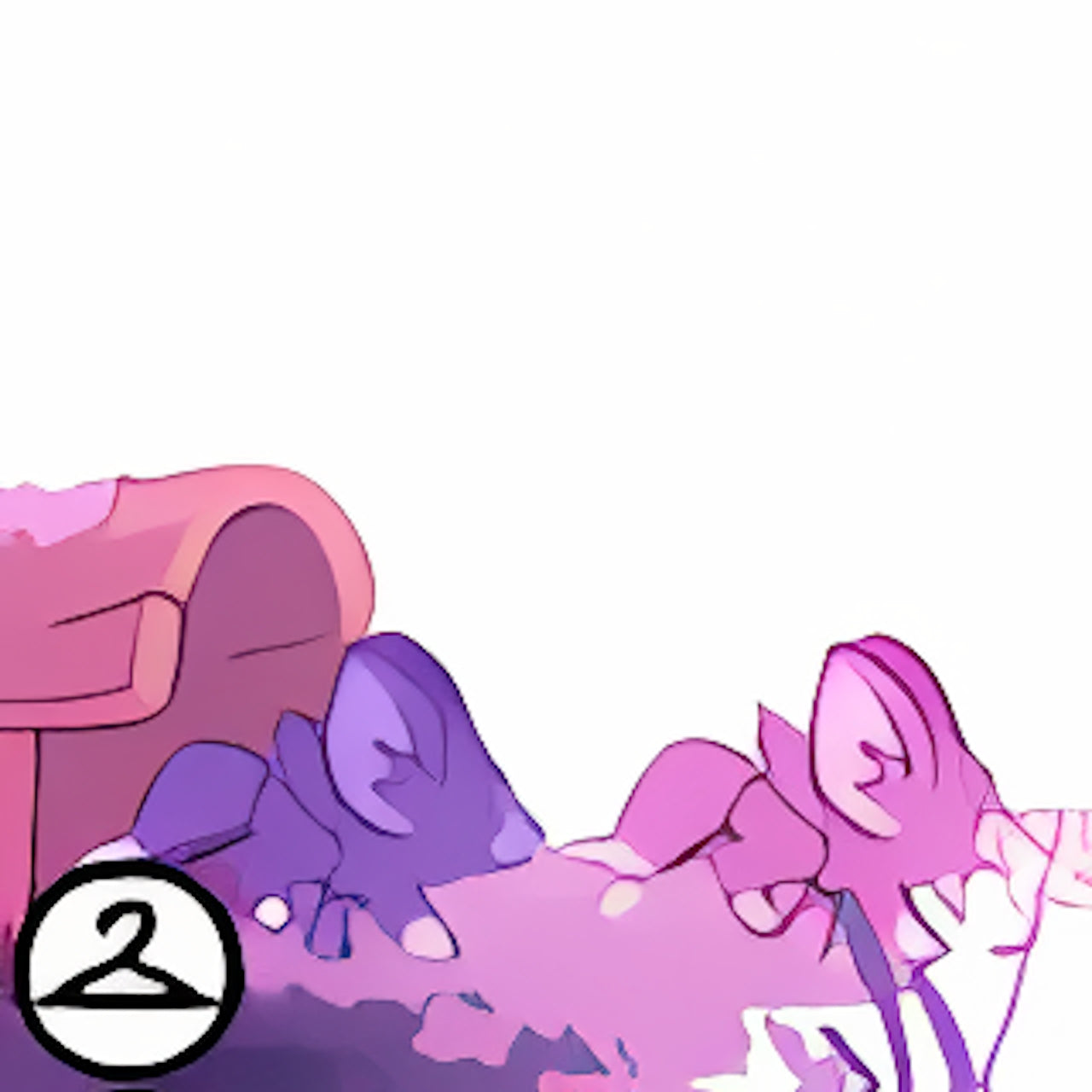 Dyeworks Void Purple: Playful Faellies on a Moss Log Foreground