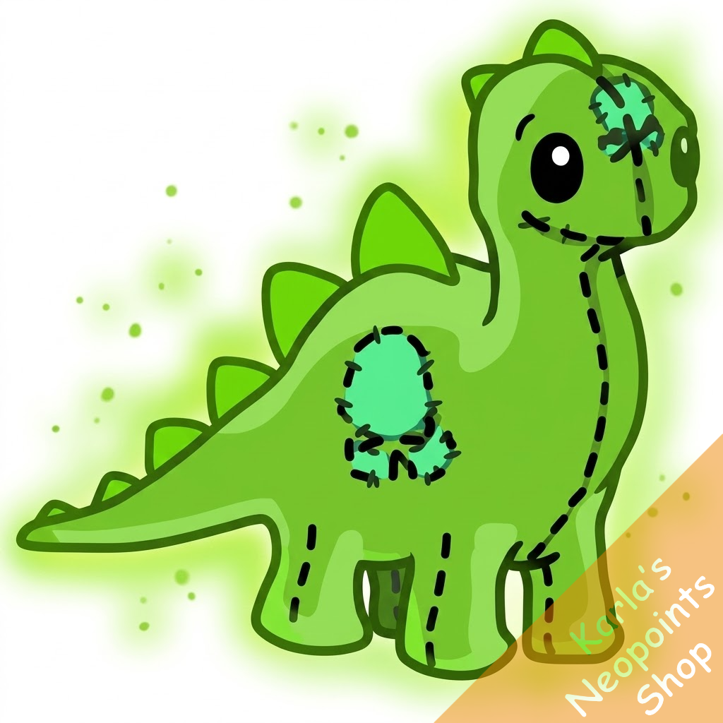 Magical Green Chomby Plushie