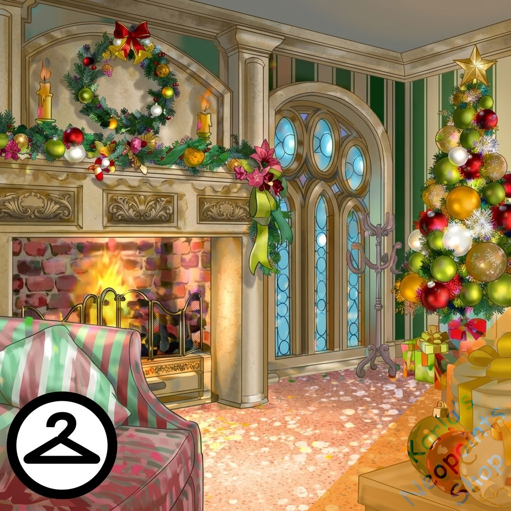 Christmas Music Parlour Background