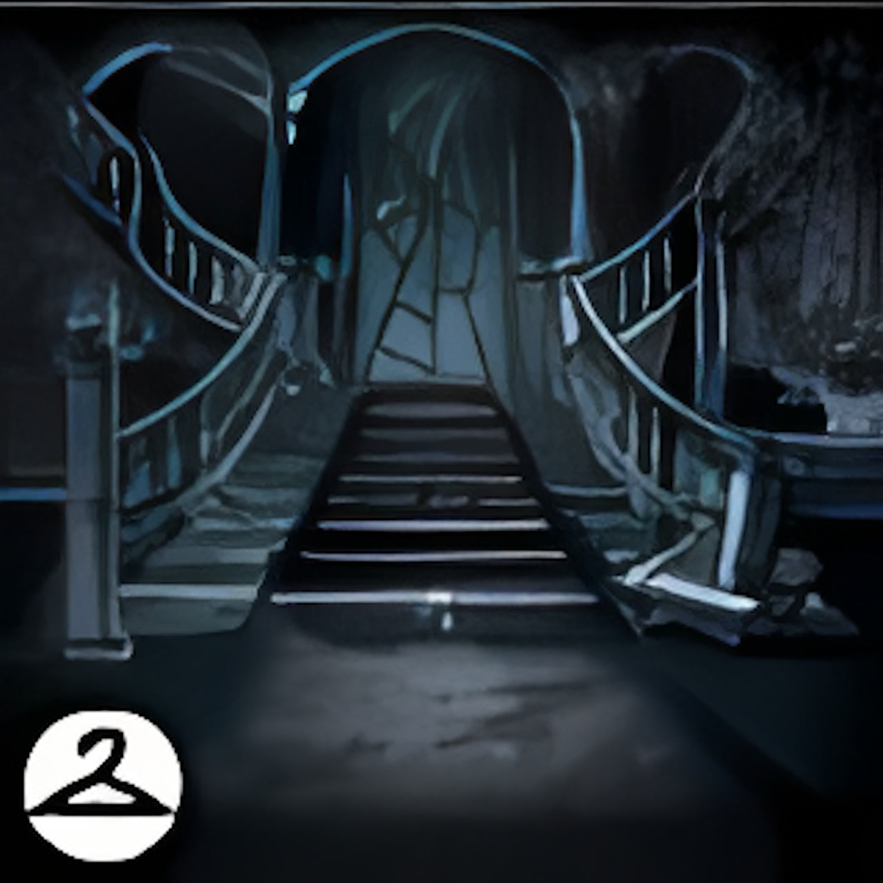 Dyeworks Black: Step Into the Haunted House Background