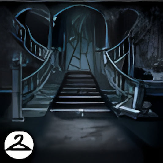 Dyeworks Black: Step Into the Haunted House Background