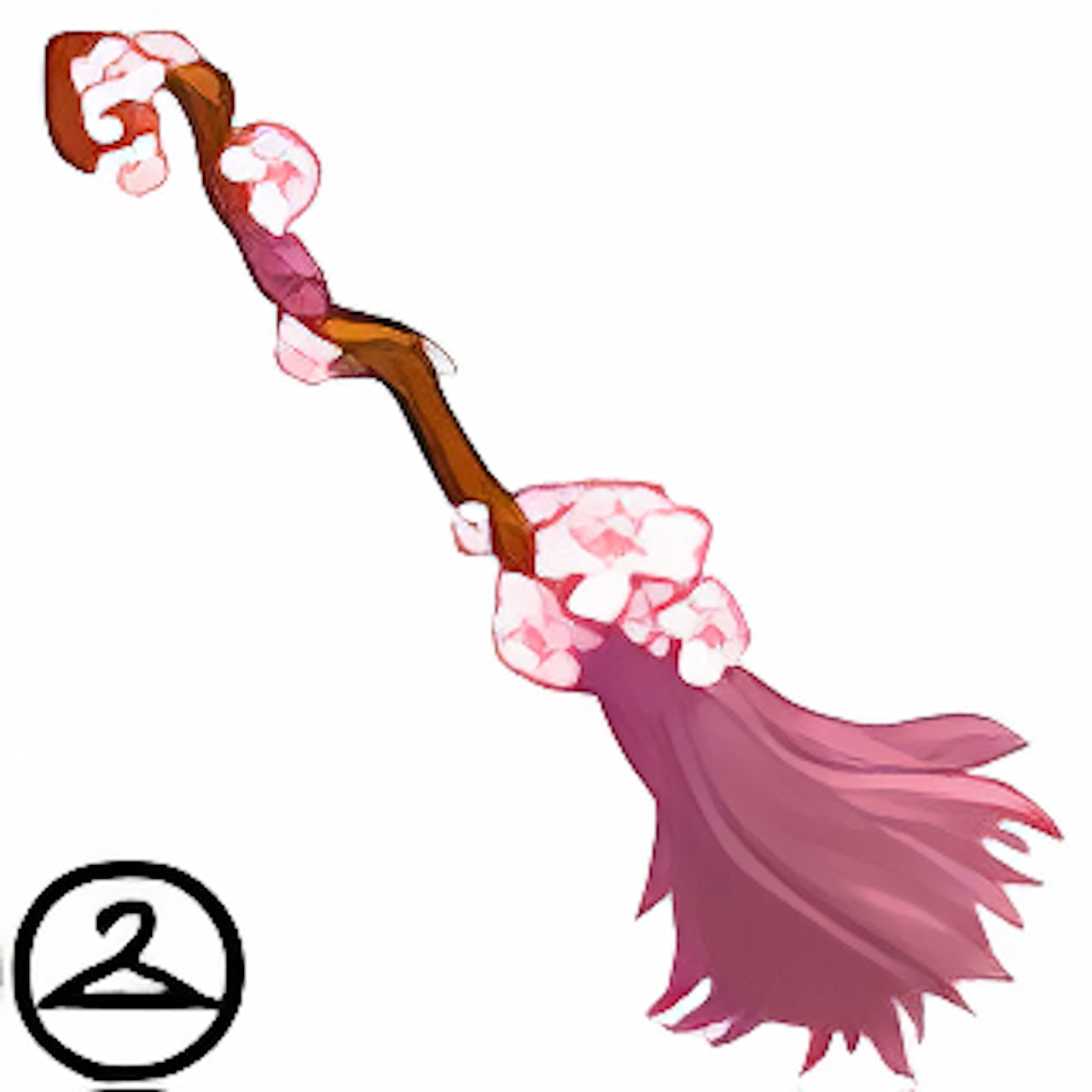 Cherry Blossom Broom Stick Handheld