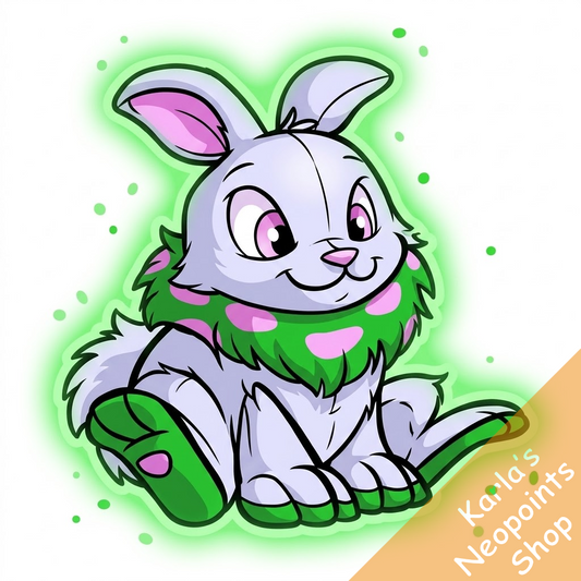 Magical Green Cybunny Plushie