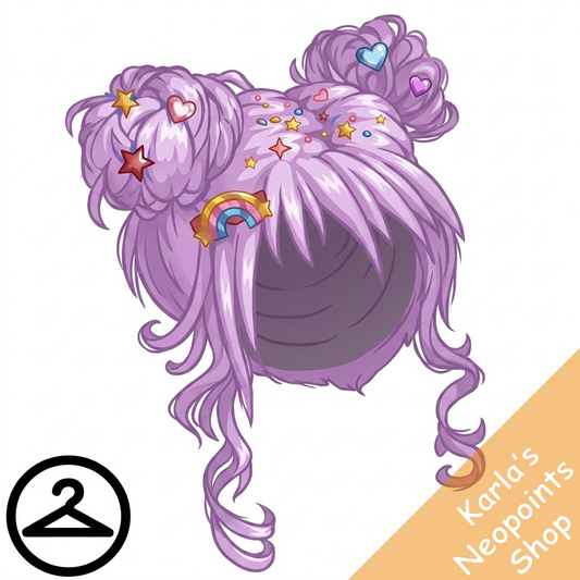 Dyeworks Lavender: Mint Green Space Buns Wig