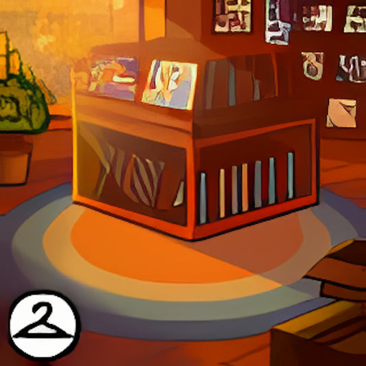 Inside a Record Store Background