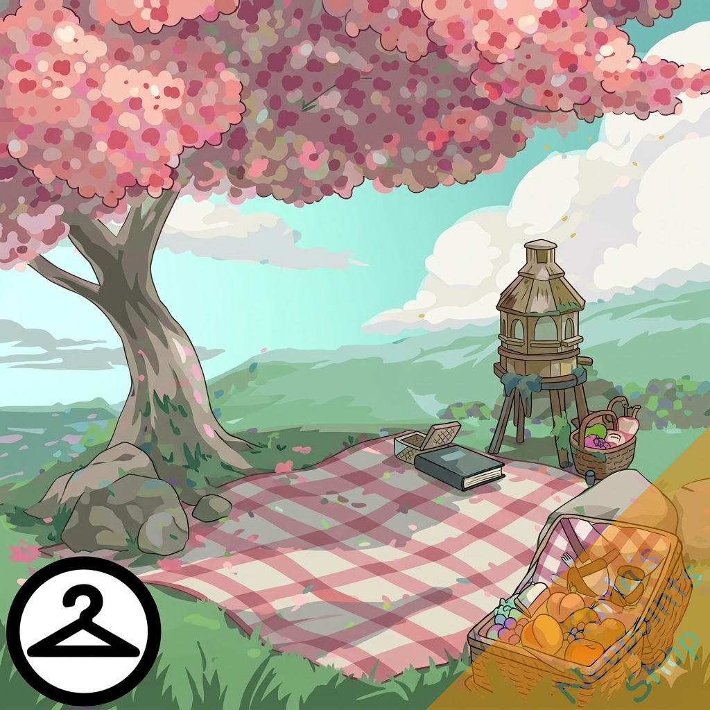 Nostalgic Spring Picnic Background