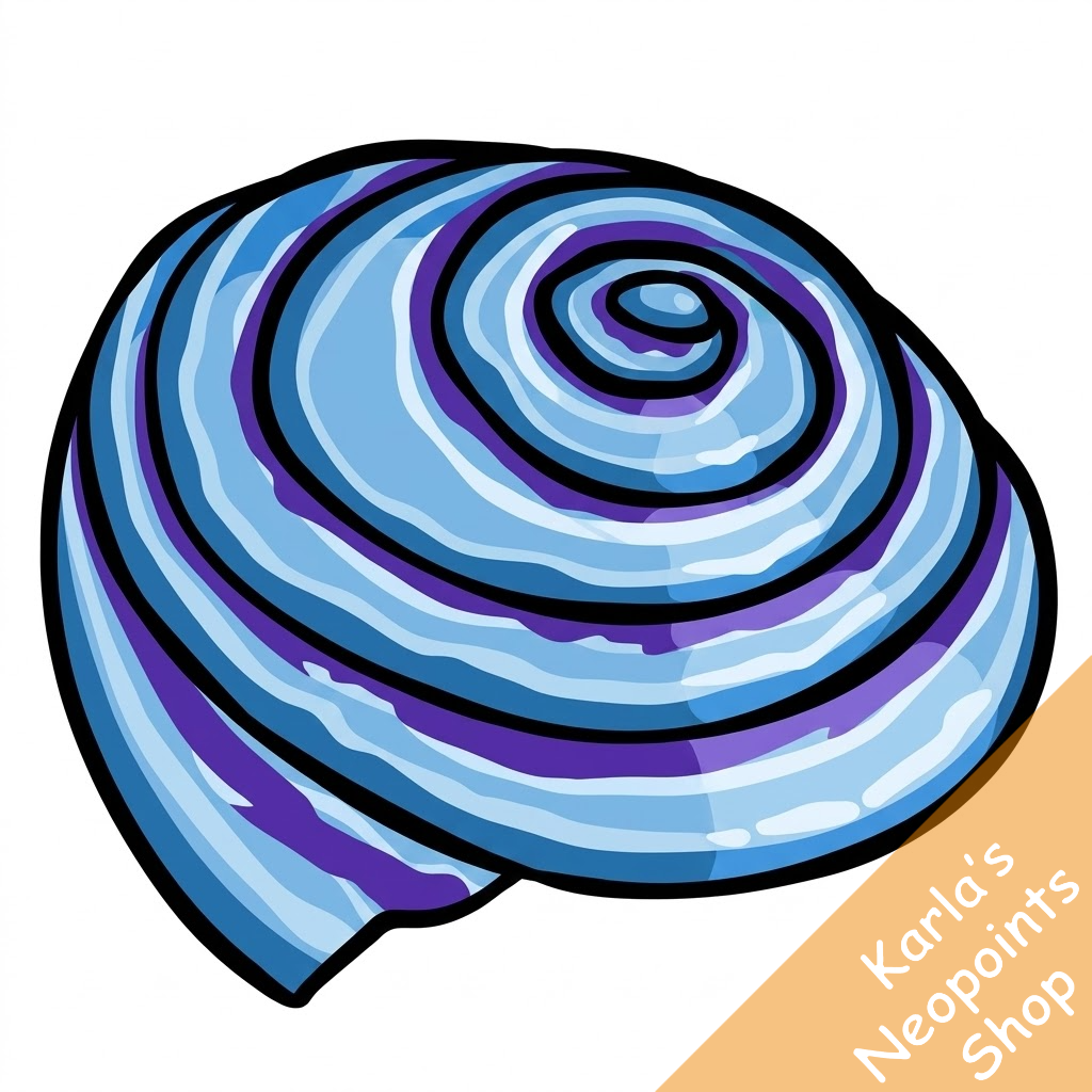 Blue Spiral Seashell