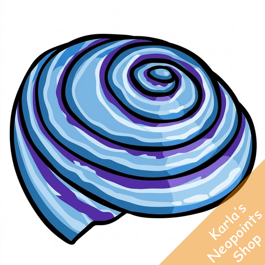 Blue Spiral Seashell