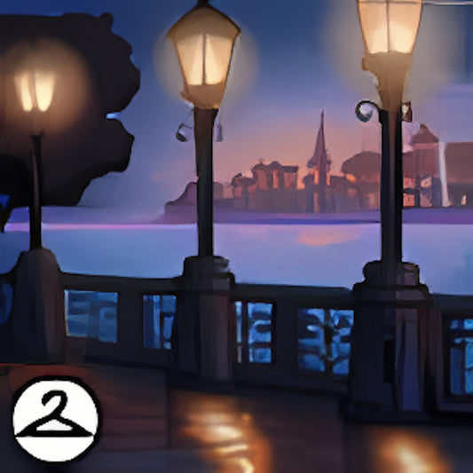 Nighttime City Bridge Outlook Background