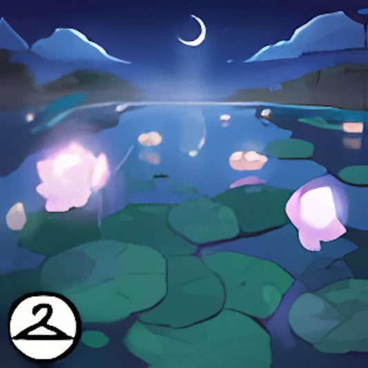 Enchanted Moonlit Lotus Background