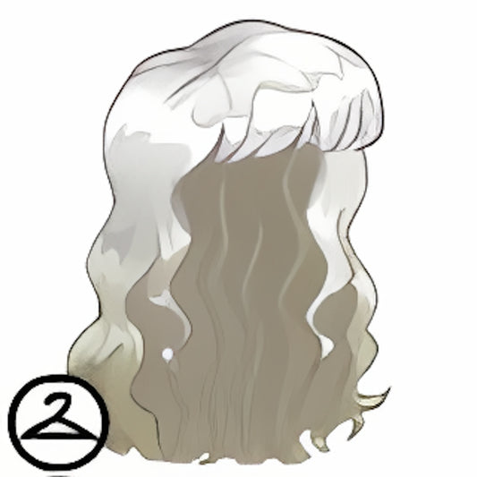 Long Wavy White Wig