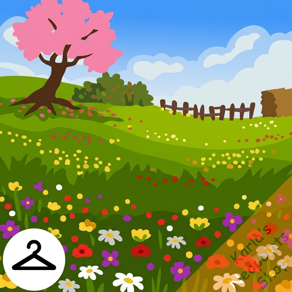 Meadow of Flowers Background