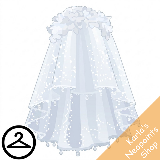Shimmery Flower Veil