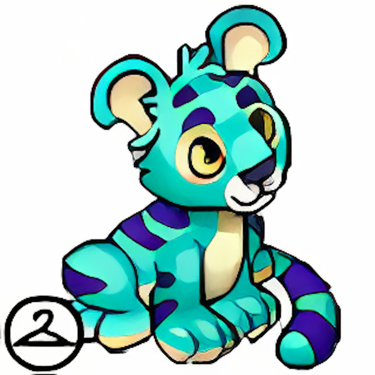 Habbo Hotel Blue Kougra