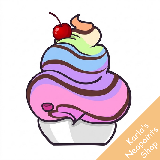Rainbow Xweetok Cupcake