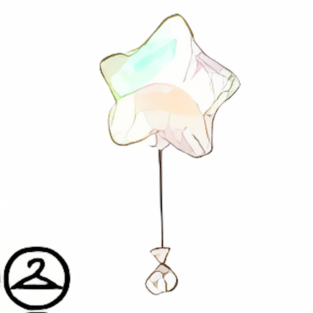 Dyeworks White: Baby Iridescent Balloon