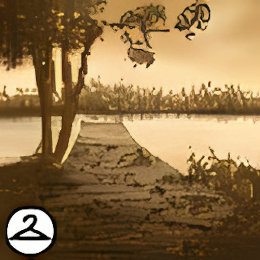 Dyeworks Sepia: Autumn Sunset Lake View Background