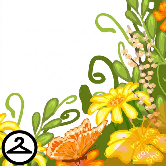 Dyeworks Orange: Frame of Butterflies