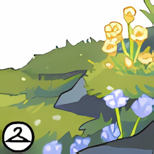 Spring Flowers On A Ledge Foreground