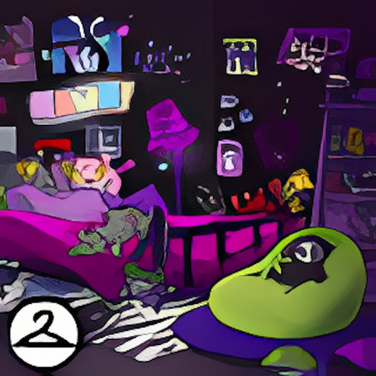 Emo Neon Bedroom Background