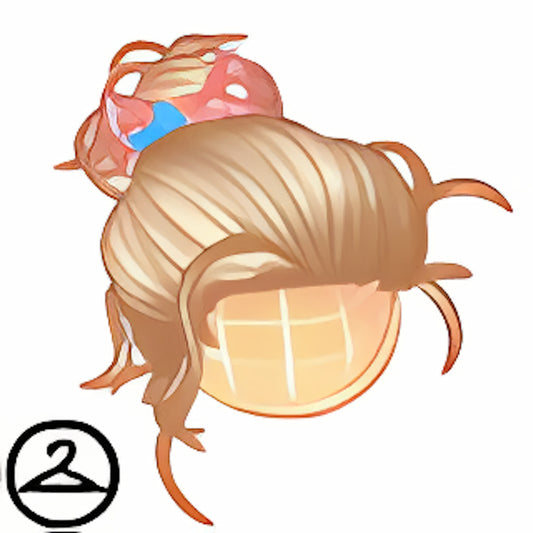 MME29-S3b: Messy Bun with Petpet Accessories Wig