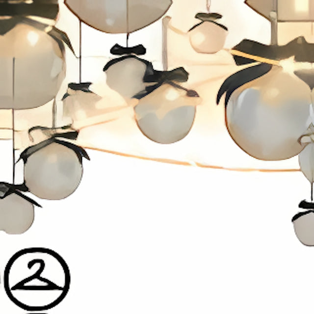 New Years Baubles and Fairy Lights Garland