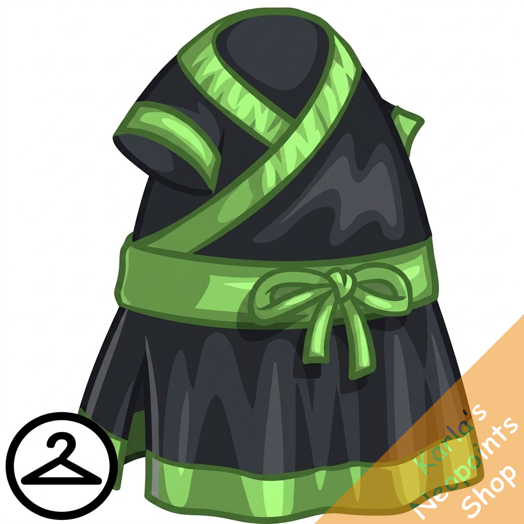 Green and Black Festival Dress
