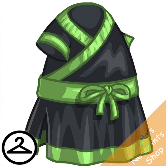 Green and Black Festival Dress