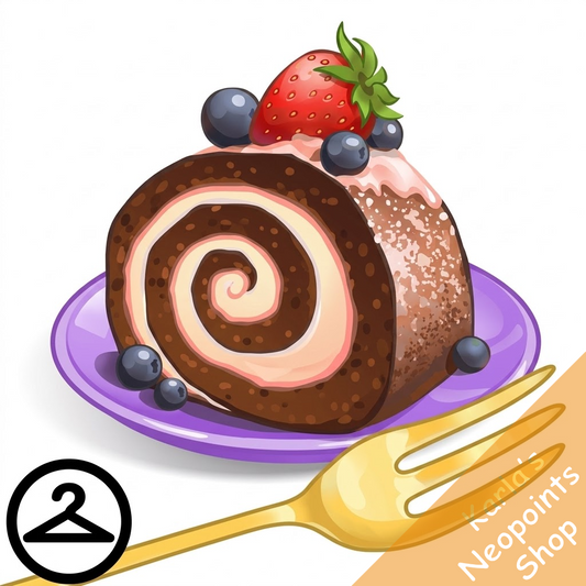 Giant Fork with Swiss Roll Cake Handheld
