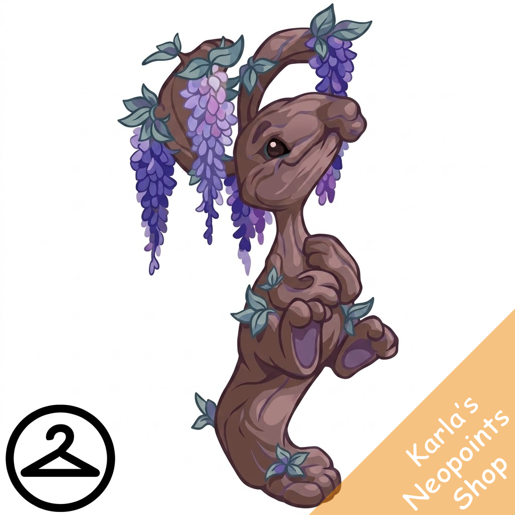 Prismatic Wisteria: Blooming Woodland Blumaroo