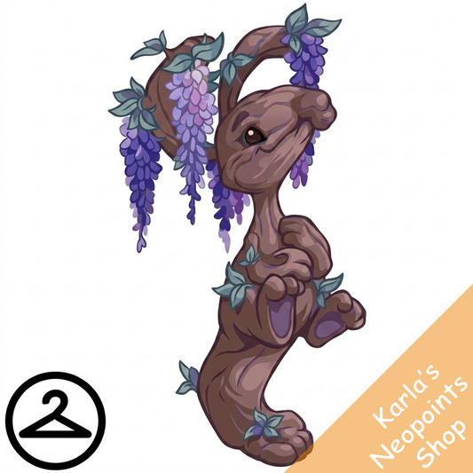 Prismatic Wisteria: Blooming Woodland Blumaroo