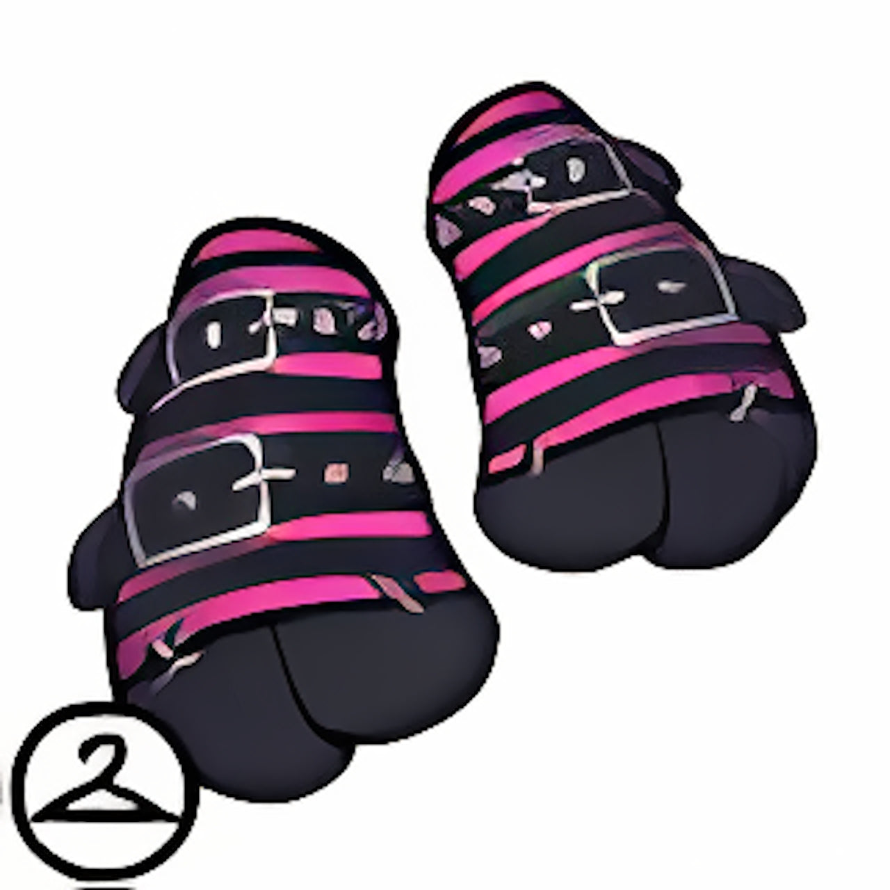 Long Striped Neon Fingerless Gloves