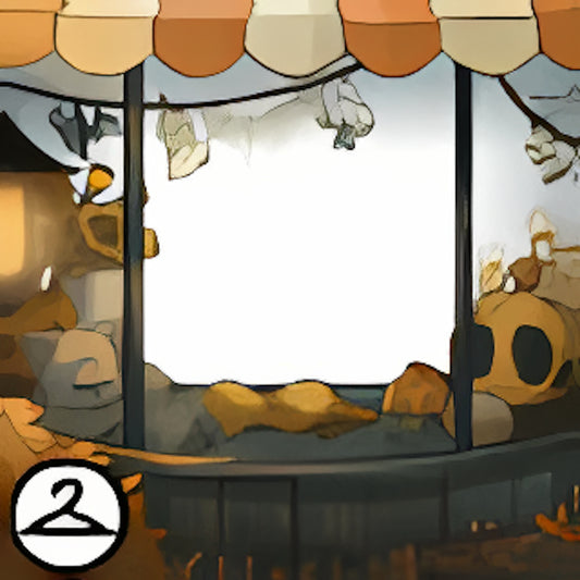 Spooky Craft Shop Window Foreground