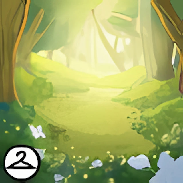 Premium Collectible: Enchanting Clover Forest Background