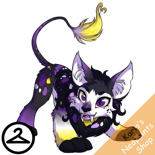 Prismatic Nonbinary: Adoring Rainbow Varwolf
