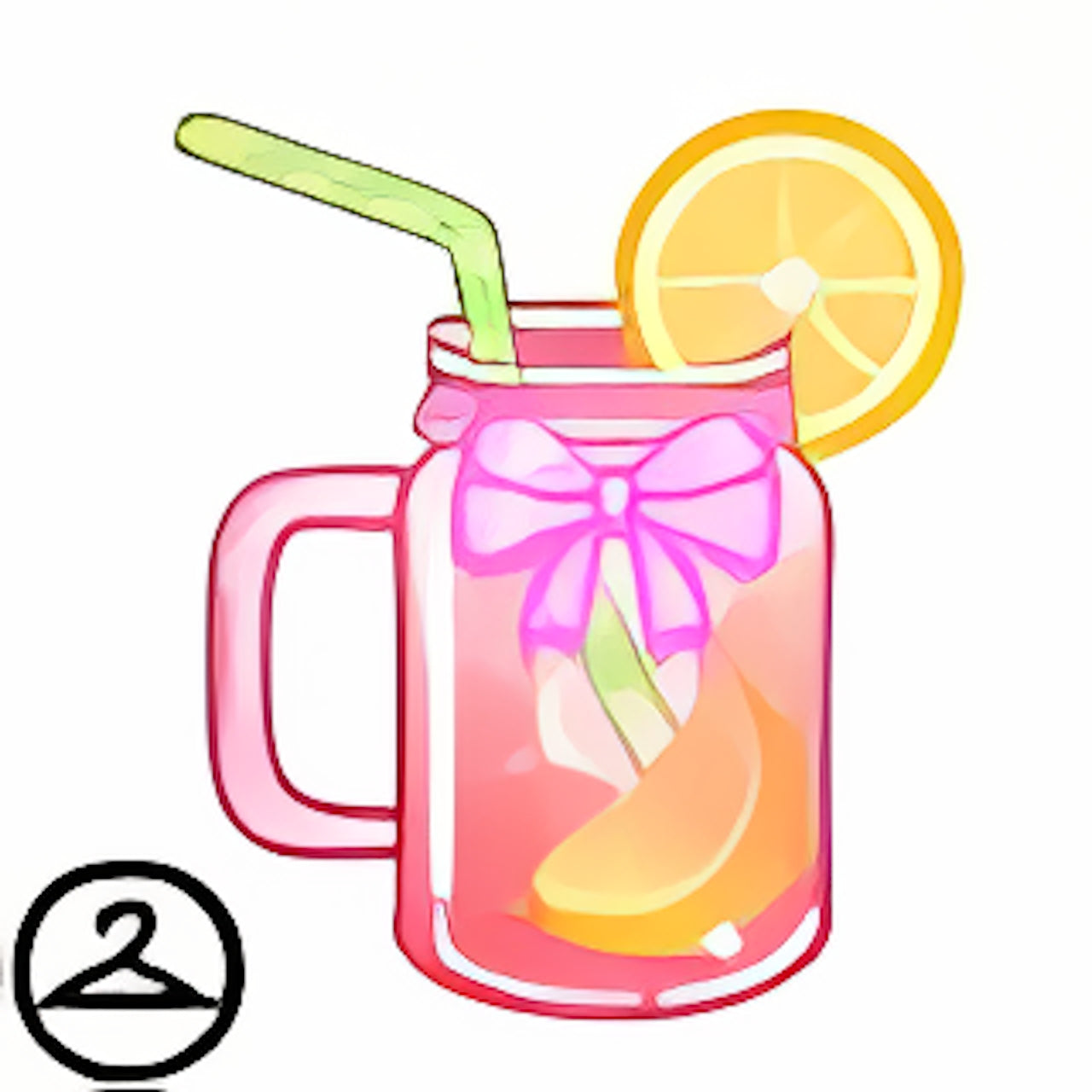 Glass of Pink Lemonade Handheld